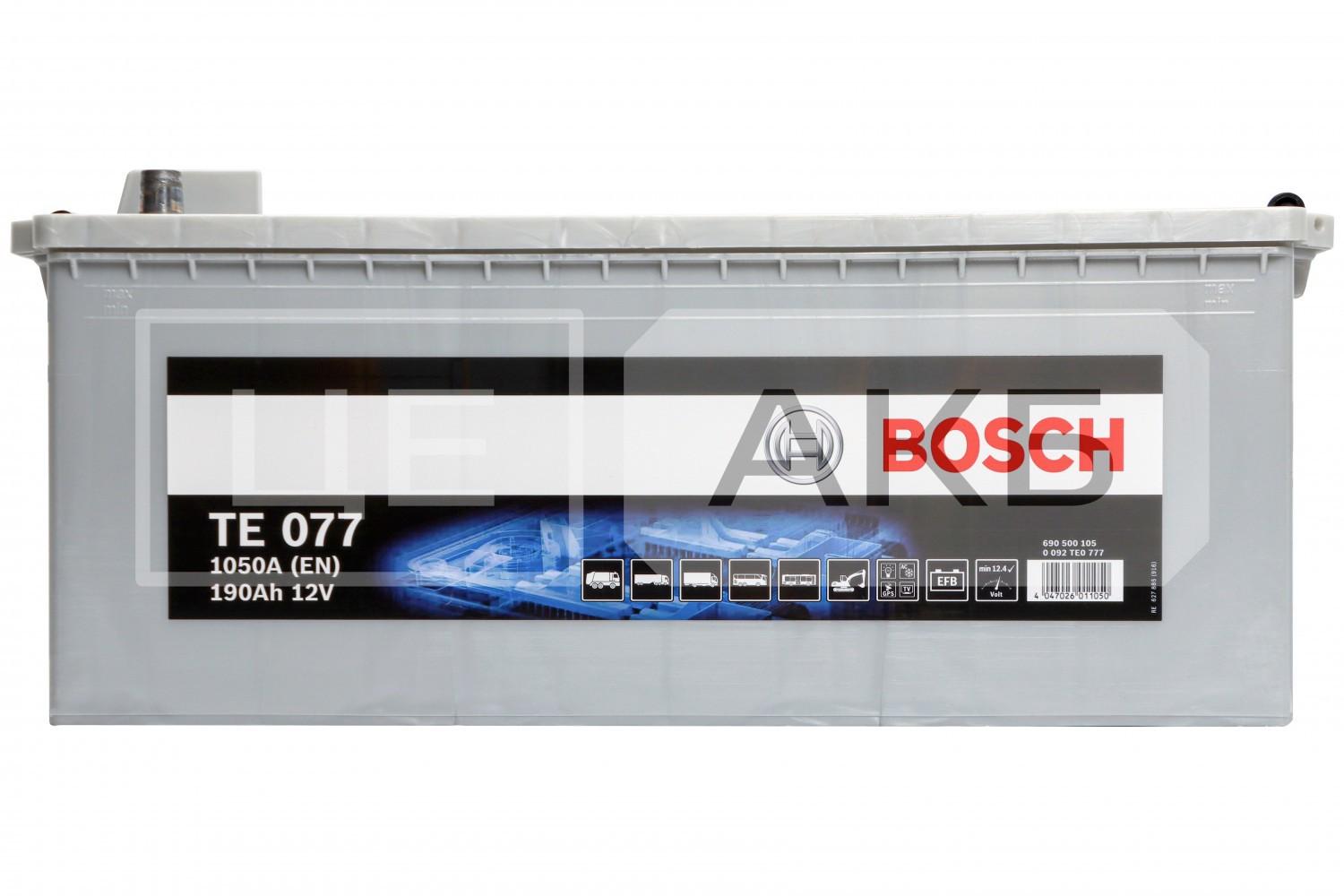 АКУМУЛЯТОР 12V 190AH 1050A L+ TE EFB 513*222*223MM (ПІДМІННИЙ ФОНД) 0092TE0777