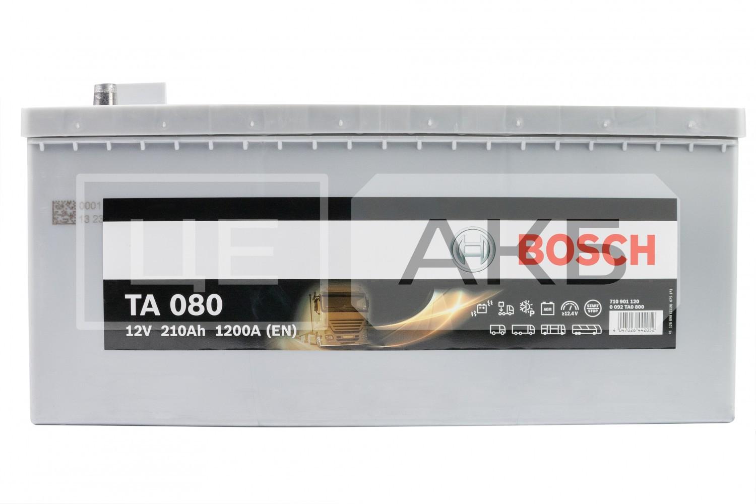 АКУМУЛЯТОР AGM 12V 210AH 1200A L+ TA 080 518*274*242MM 0092TA0800